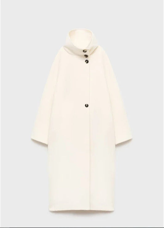 SOKYND Ylona Stand Collar Long Coat Coats & Jacketsxc1767625273824281052OffwhiteS